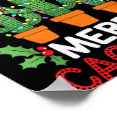 Cactus Christmas Tree Funny Merry Cactmas Cactus M Poster (Ecke)