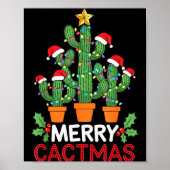Cactus Christmas Tree Funny Merry Cactmas Cactus M Poster (Vorne)