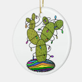 Cactus Christmas Tree Keramik Ornament (Links)