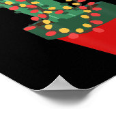 Cactus Christmas Tree Lights Succulent Lover Pflan Poster (Ecke)