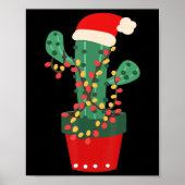Cactus Christmas Tree Lights Succulent Lover Pflan Poster (Vorne)