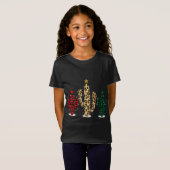 Cactus Christmas Tree mit Buffalo Kariert Leopard T-Shirt (Vorne ganz)