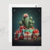 Cactus Christmas Tree Postkarte (Vorne/Hinten)