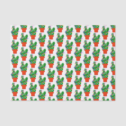 Cactus Christmas Tree Tissue Seidenpapier (Vorderseite)