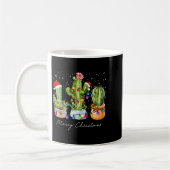 Cactus Christmas Xmas Trees Lights Santa Hat Cactu Kaffeetasse (Links)