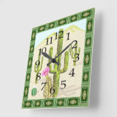 Cactus Clock im Südwesten Quadratische Wanduhr (Winkel)