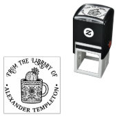 Cactus Coffee Cup #1P Bibliotheksname Permastempel (Beispiel)