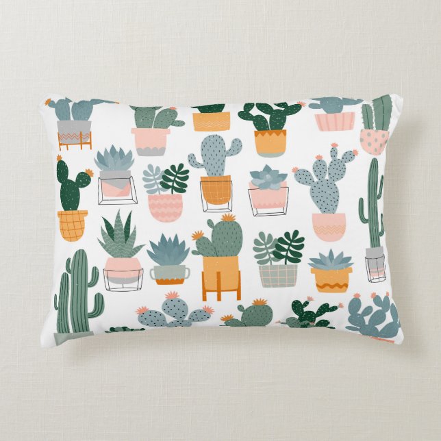 Cactus Collection in Pots Design Dekokissen (Vorderseite)