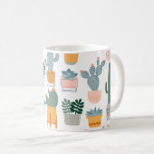 Cactus Collection in Pots Design Kaffeetasse (VorderseiteRechts)