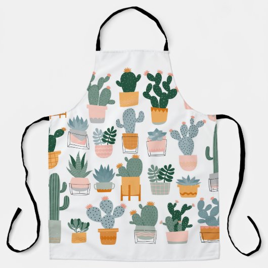 Cactus Collection in Pots Design Schürze (Vorderseite)