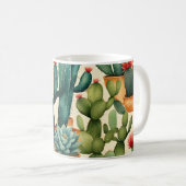 Cactus Colorful Watercolor Art Kaffeetasse (VorderseiteRechts)