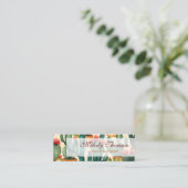 Cactus Colorful Watercolor Art Mini Visitenkarte (Stehend Vorderseite)