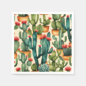 Cactus Colorful Watercolor Art Serviette (Vorderseite)