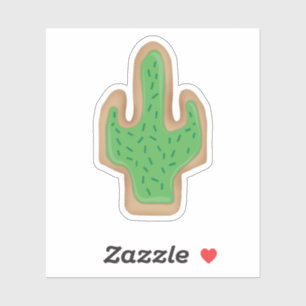 Cactus cookie aufkleber