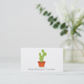 Cactus Cosmetics and Waxing Beauty Business Card Visitenkarte (Stehend Vorderseite)
