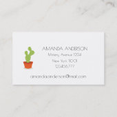 Cactus Cosmetics and Waxing Beauty Business Card Visitenkarte (Rückseite)