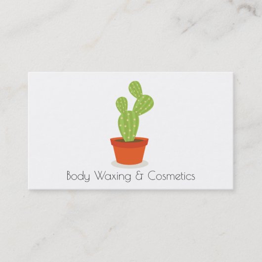 Cactus Cosmetics and Waxing Beauty Business Card Visitenkarte (Vorderseite)