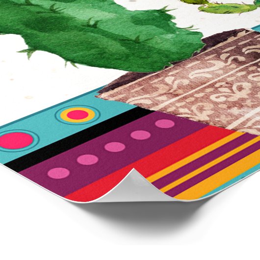 Cactus Couples Dusche Begrüßungszeichen Poster (Ecke)