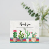 Cactus Couples Dusche Danke Karte (Stehend Vorderseite)
