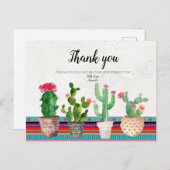 Cactus Couples Dusche Danke Karte (Vorne/Hinten)