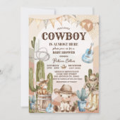 Cactus Cowboy Wild West Baby Shower Einladung (Vorderseite)