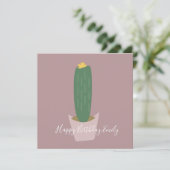 Cactus Cupcake Illustration Geburtstag (Stehend Vorderseite)