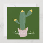 Cactus Cupcake Illustration Geburtstag (Vorderseite)