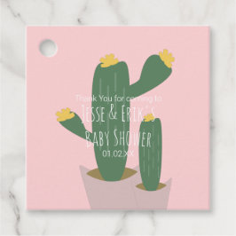 Cactus Cupcakes Baby Dusche Danke Blue Pink F Geschenkanhänger