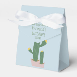 Cactus Cupcakes Kinderdusche Danke Blue Pink Geschenkschachtel