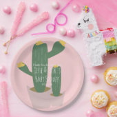 Cactus Cupcakes Pink Baby Dusche Vielen Dank Pappteller (Party)