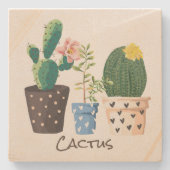 Cactus Custom Stone Untersetzer (Vorderseite)