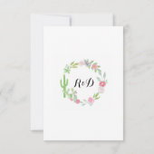 Cactus danke Ihnen Karten Wreath Fiesta Wedding (Rückseite)