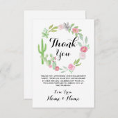 Cactus danke Ihnen Karten Wreath Fiesta Wedding (Vorne/Hinten)