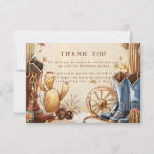 Cactus Desert 1st Rodeo Party Dankeskarte (Vorderseite)