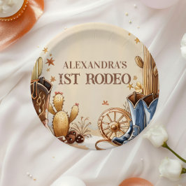 Cactus Desert 1st Rodeo Party Pappteller