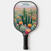 Cactus Desert Blume Personalisiert Pickleball Schläger (Vorderseite)