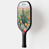 Cactus Desert Blume Personalisiert Pickleball Schläger (Links)
