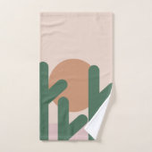 Cactus Desert Bohemisch Sunset Pattern Badhandtuch Set (Handtuch)