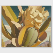 Cactus Desert Boho Geschenkpapier (Flach)