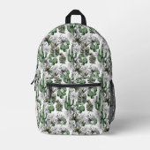 Cactus Desert Pattern Bedruckter Rucksack (Vorderseite)