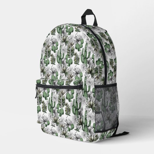 Cactus Desert Pattern Bedruckter Rucksack (Rückseitige Ecke Rechts)