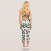 Cactus Desert Pattern Capri Leggings (Rückseite)