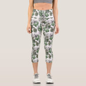Cactus Desert Pattern Capri Leggings (Vorderseite)