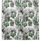 Cactus Desert Pattern Duschvorhang (Vorderseite)