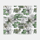 Cactus Desert Pattern Fleecedecke (Vorderseite (Horizontal))
