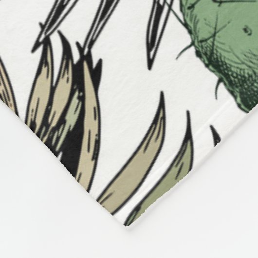 Cactus Desert Pattern Fleecedecke (Ecke)
