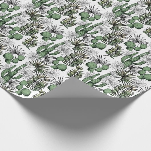 Cactus Desert Pattern Geschenkpapier (Ecke)