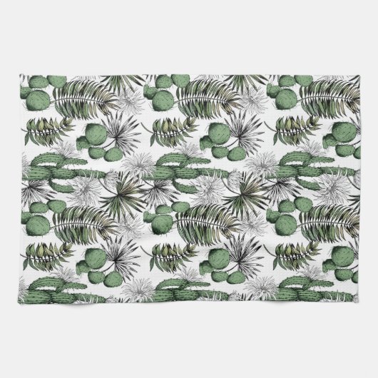 Cactus Desert Pattern Geschirrtuch (Horizontal)