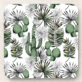 Cactus Desert Pattern Getränkeuntersetzer (Vorderseite)