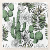 Cactus Desert Pattern Glasuntersetzer (Vorderseite)